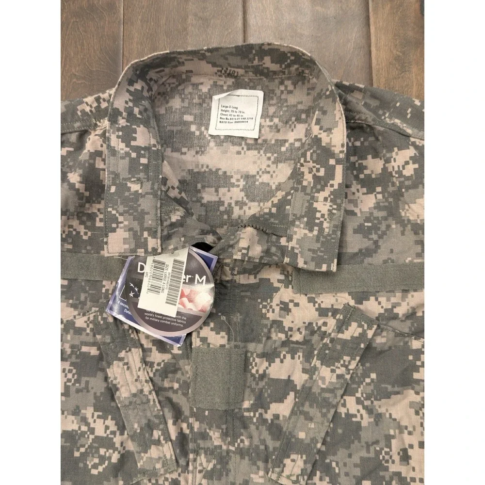 NWT Defender Jacket Mens Sz Large-X-Long Digital Camo BDU Full Zip Army Military